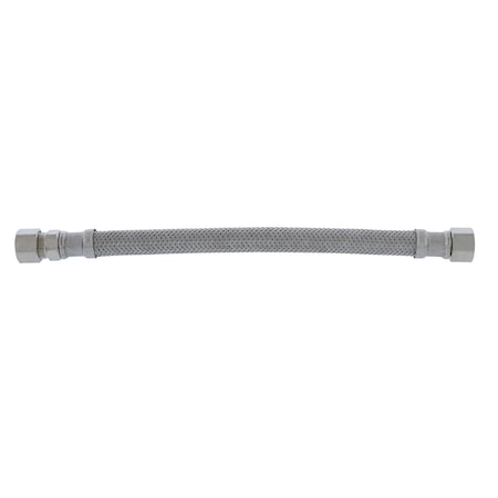 Jones Stephens 3/8in. OD x 3/8in. Compression x 9in Braided Stainless Steel Delta Style Faucet Connector S04239